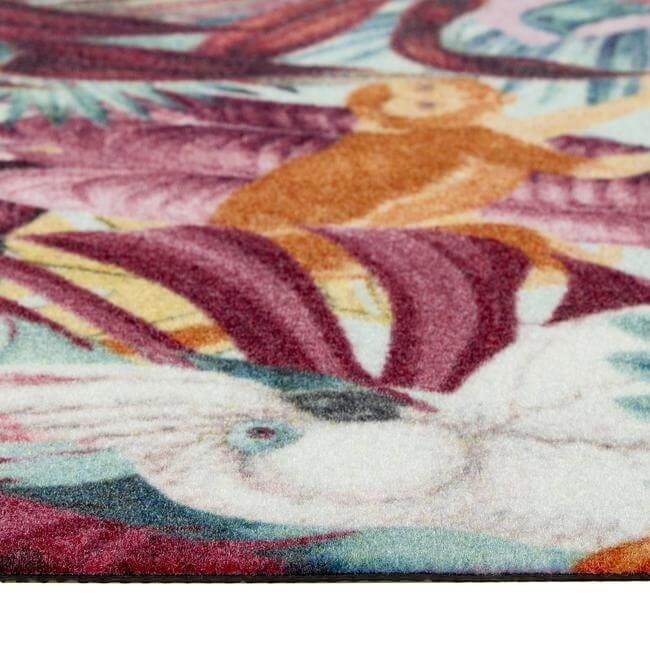 multicolour tropical washable mat