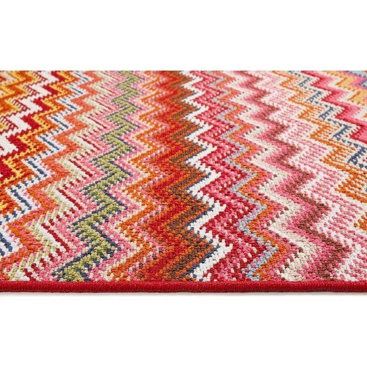 multicolour zigzag washable mat