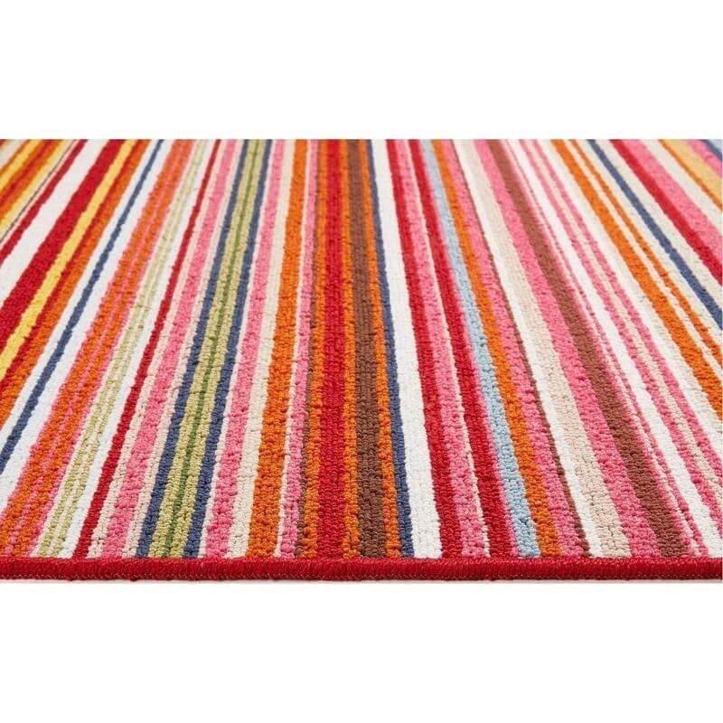 multicolour zigzag washable mat