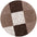 Premium Shaggy Rug Geometric Design Brown | The Rugs