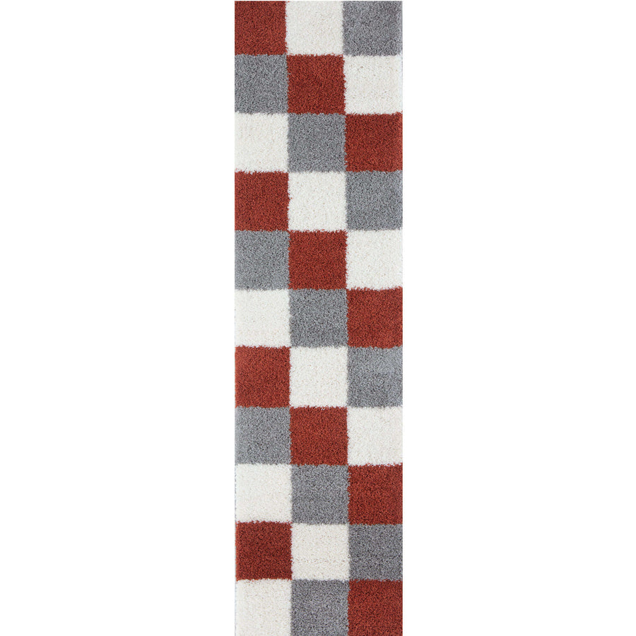 The Rugs Area Rug - Modern Luxury Shaggy Rug Geometric Terra