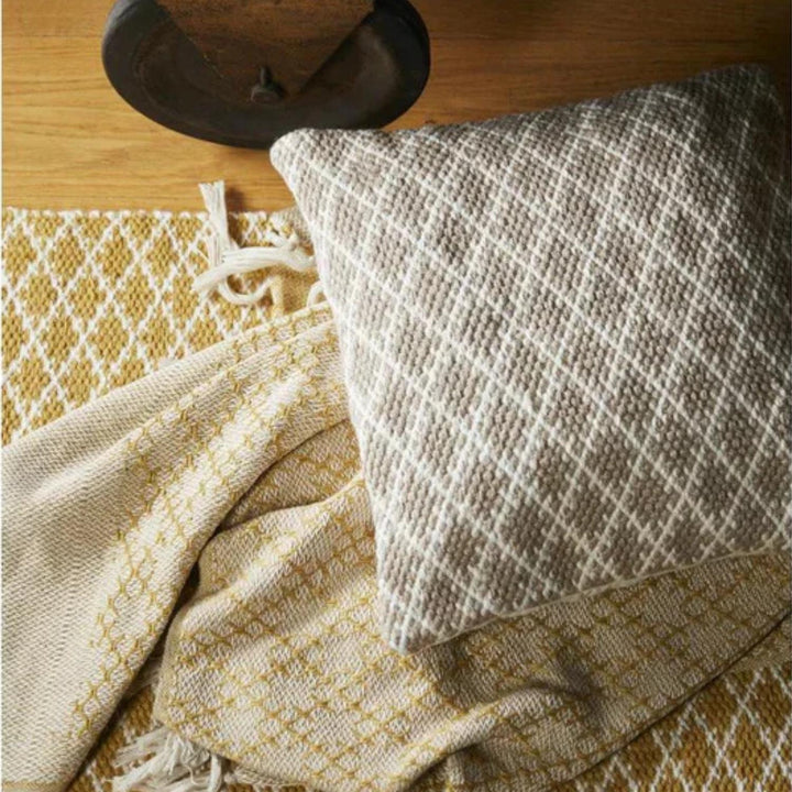 Trellis Design Woven Cushion |Eco-Friendly Comfort |The Rugs
