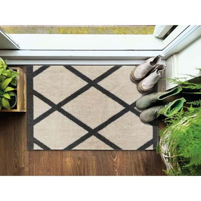 The Rugs Washable Geometric Mat & Runner: Stylish Durable