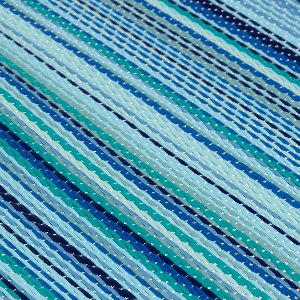 Rainbow Outdoor Rug Blue | Vibrant Patio Decor | The Rugs