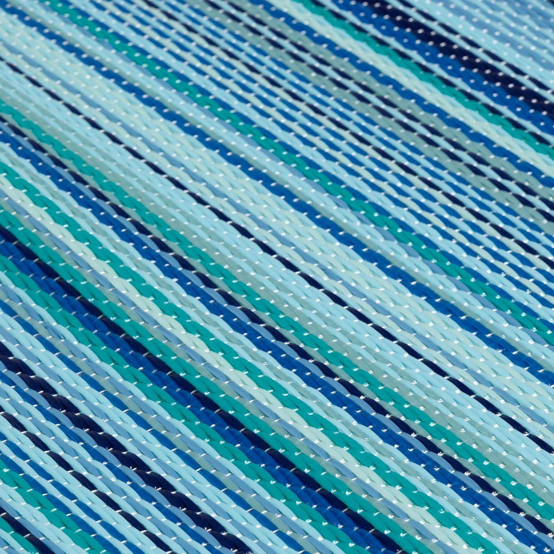 Rainbow Outdoor Rug Blue | Vibrant Patio Decor | The Rugs