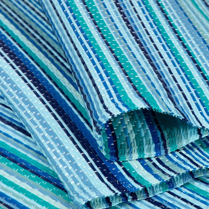 Rainbow Outdoor Rug Blue | Vibrant Patio Decor | The Rugs
