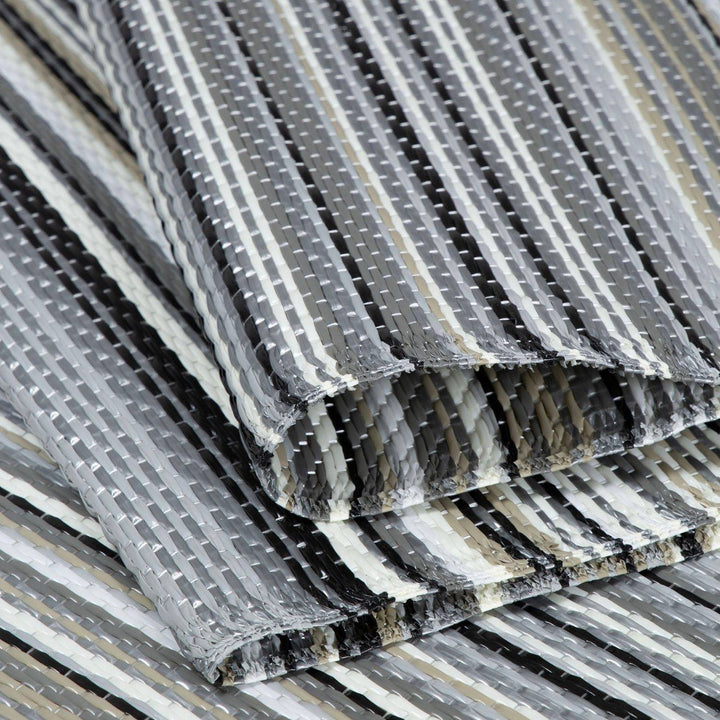Rainbow Outdoor Rug Grey | Vibrant Patio Decor - The Rugs