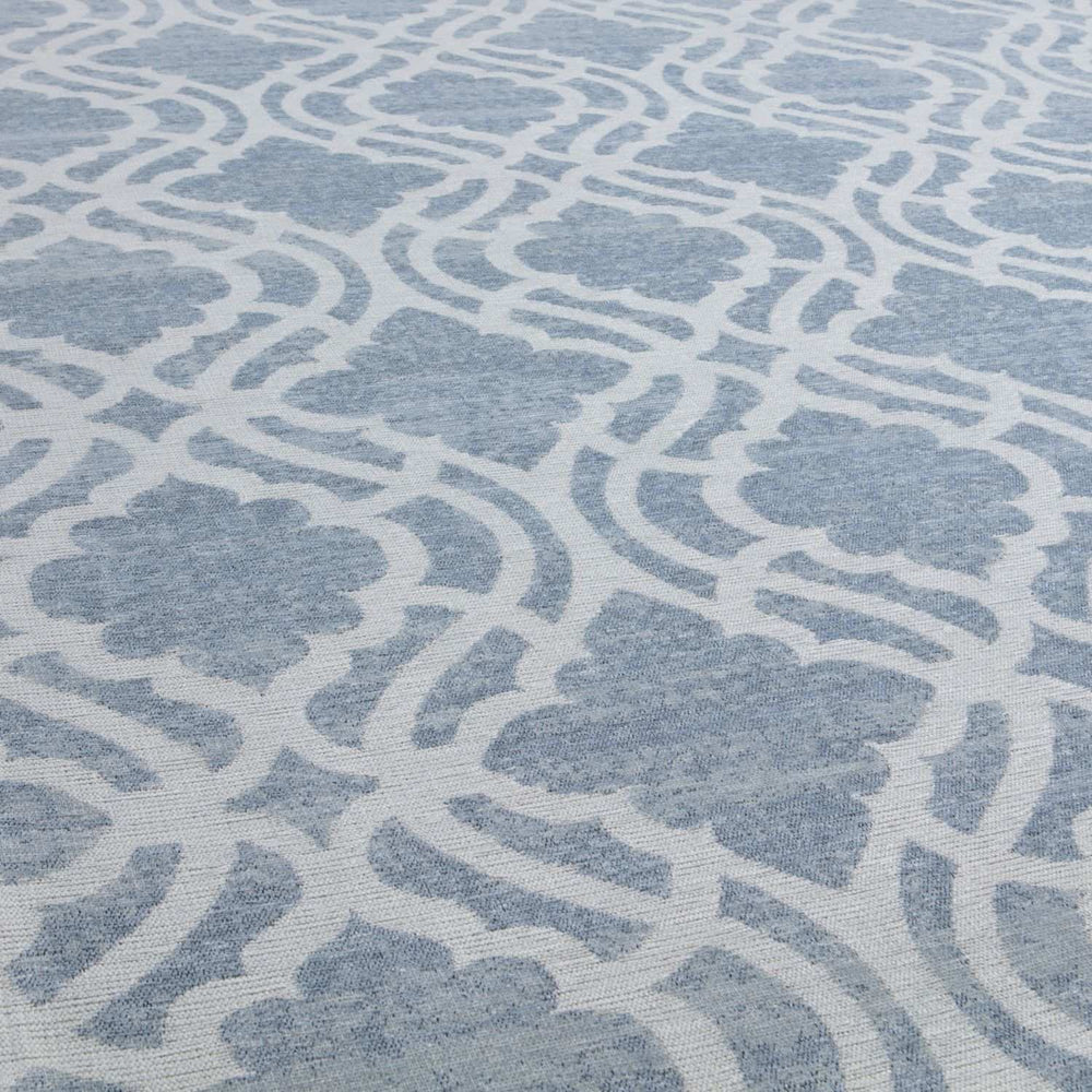 Machine Washable Flat-weave Moroccan Rug Blue