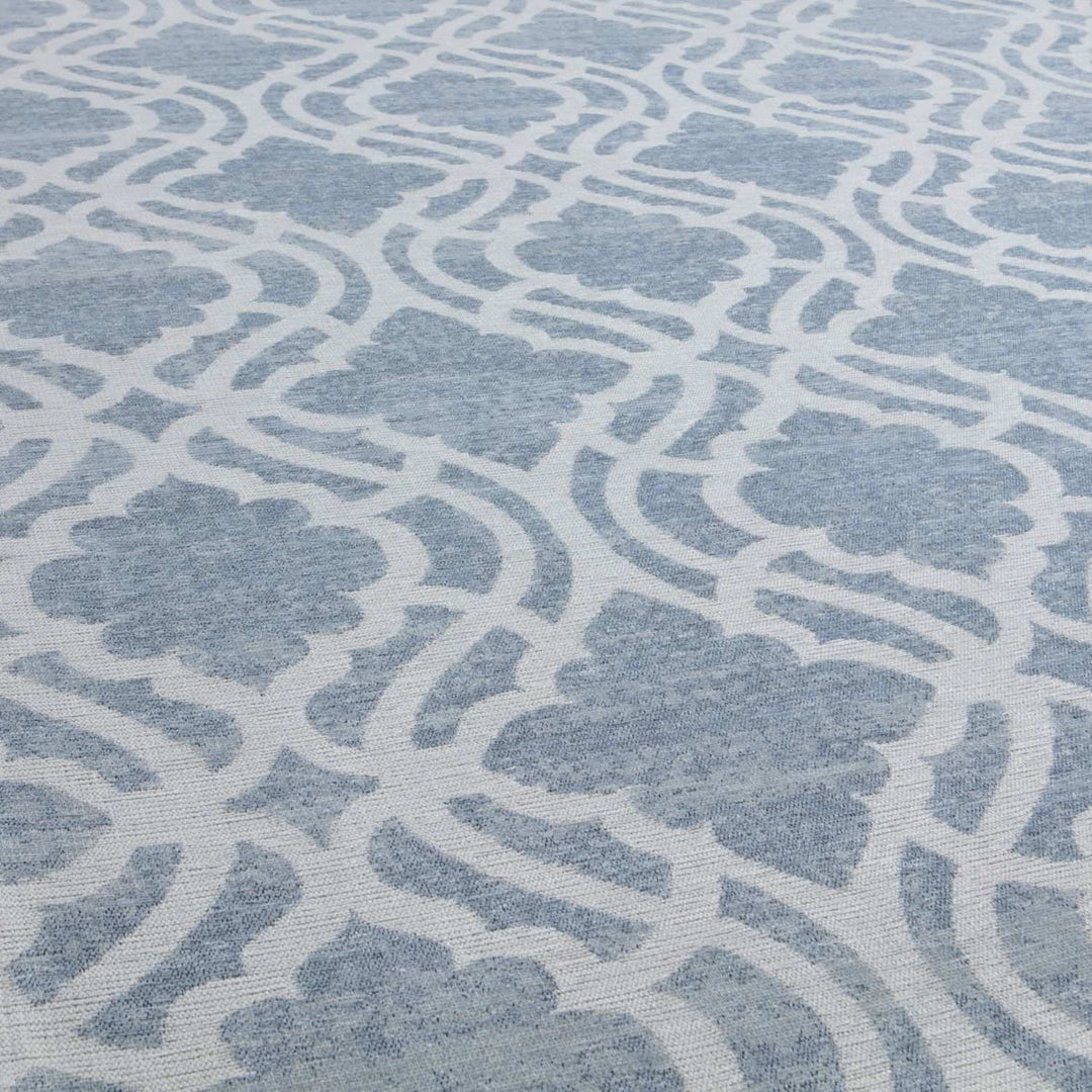 Machine Washable Flat-weave Moroccan Rug Blue