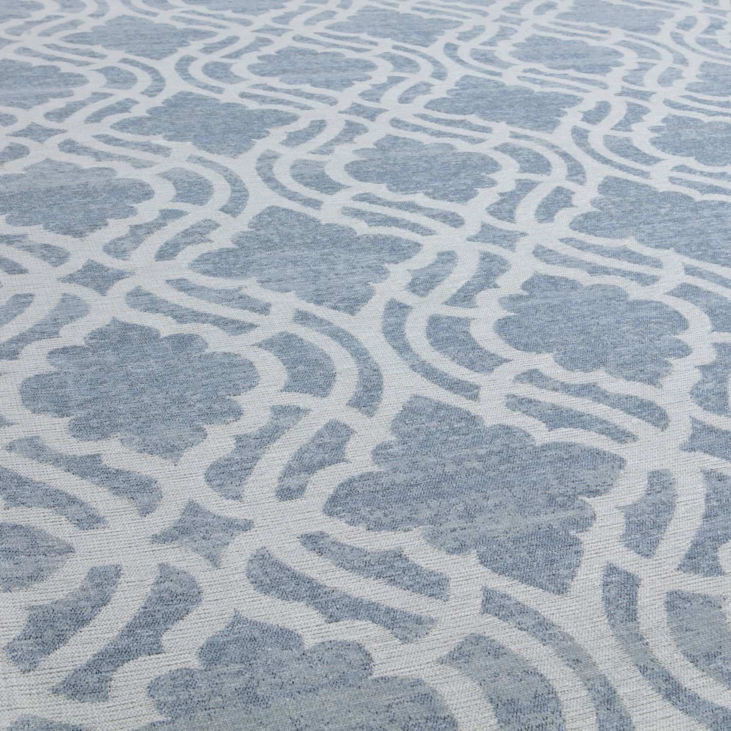 Machine Washable Flat-weave Moroccan Rug Blue