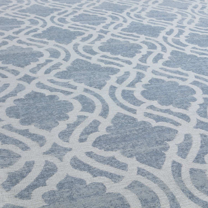 Machine Washable Flat-weave Moroccan Rug Blue