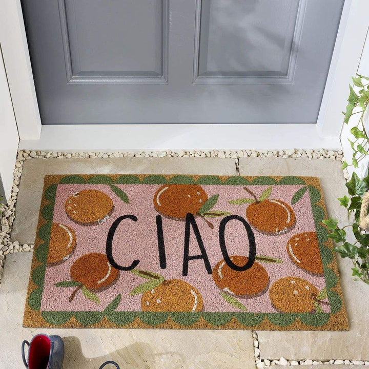 Colourful Natural Coir Doormat - 45x75 cm
