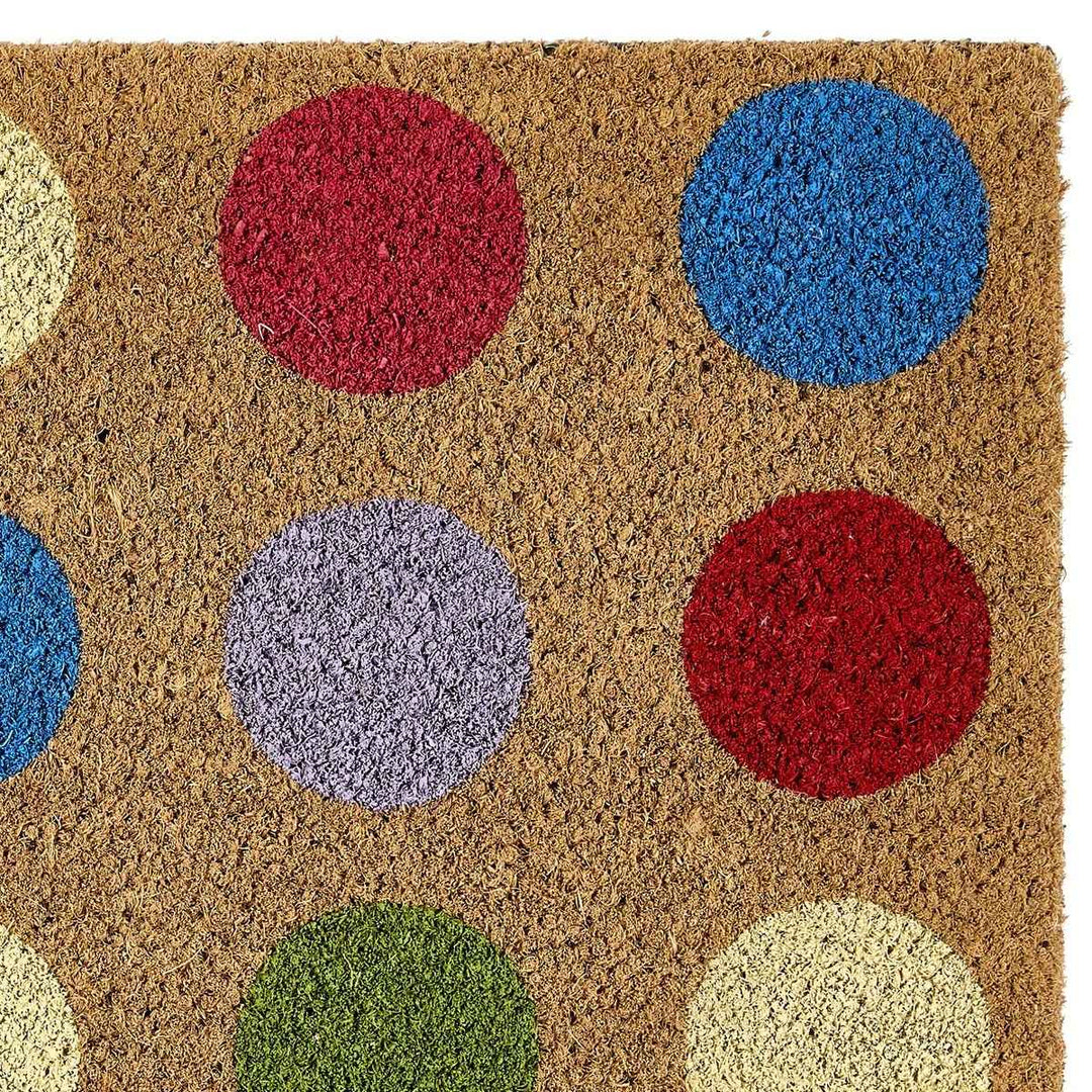 Colourful Natural Coir Doormat - 45x75 cm