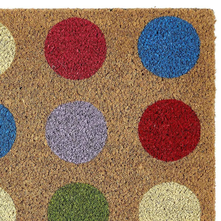 Colourful Natural Coir Doormat - 45x75 cm