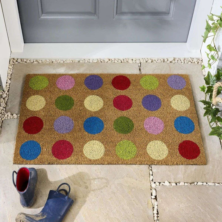 Colourful Natural Coir Doormat - 45x75 cm