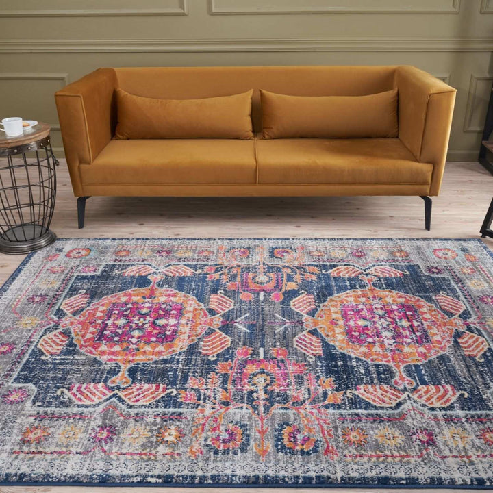 Living Room Rug Vintage in Multicolour