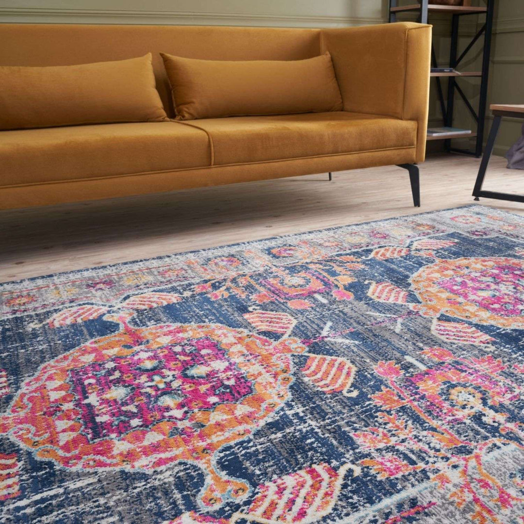Living Room Rug Vintage in Multicolour