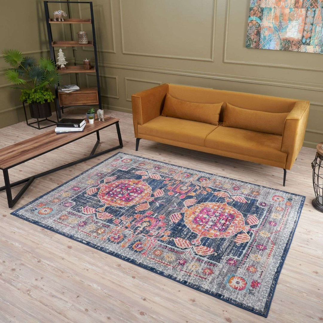 Living Room Rug Vintage in Multicolour