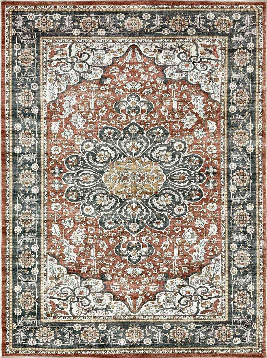 haritage-traditional-rug-medallion-design-non-shedding