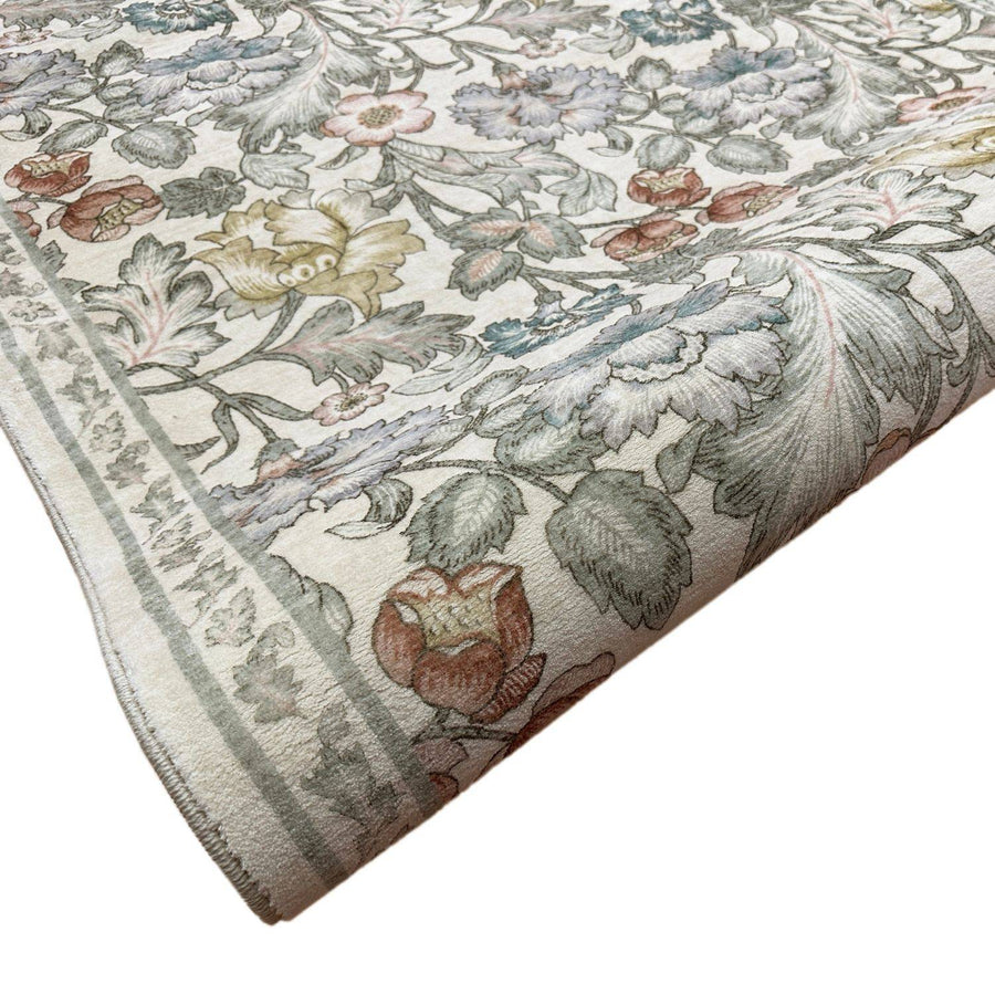 The Rugs Classical Natural Florals Rug - Multicolour Design