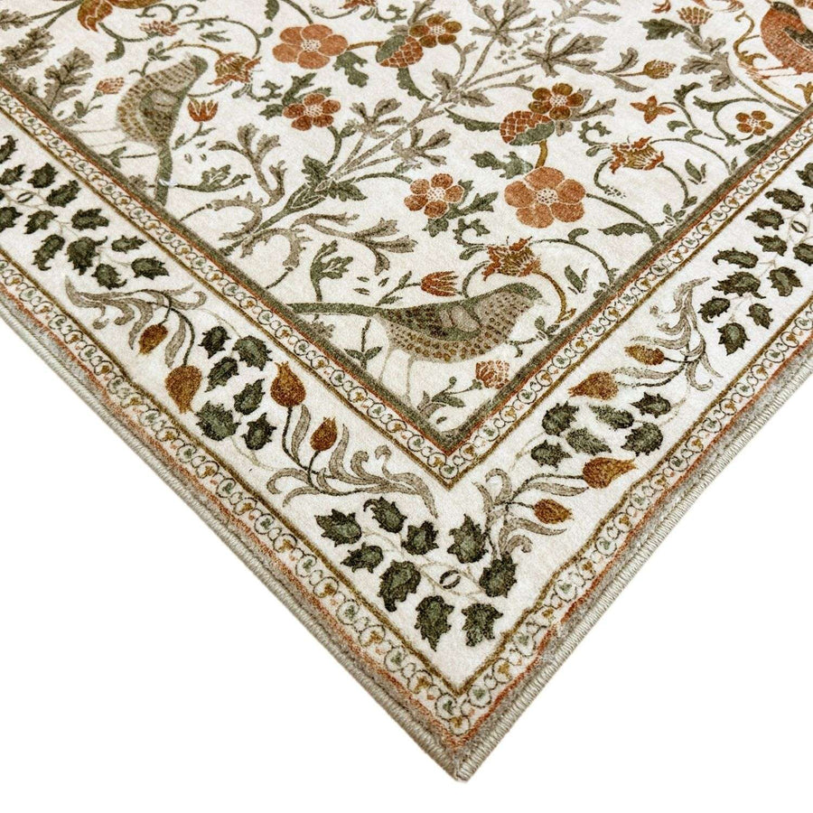 The Rugs Secret Garden Traditional Floral Rug - Beige