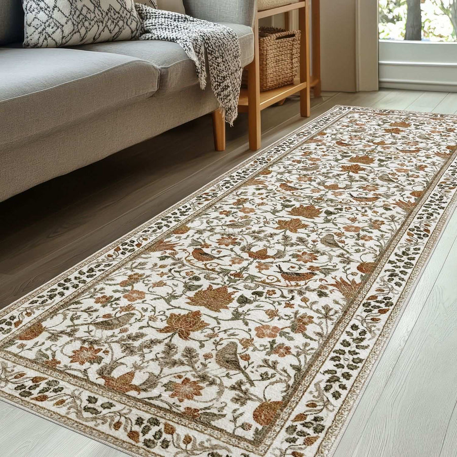 The Rugs Secret Garden Traditional Floral Rug - Beige