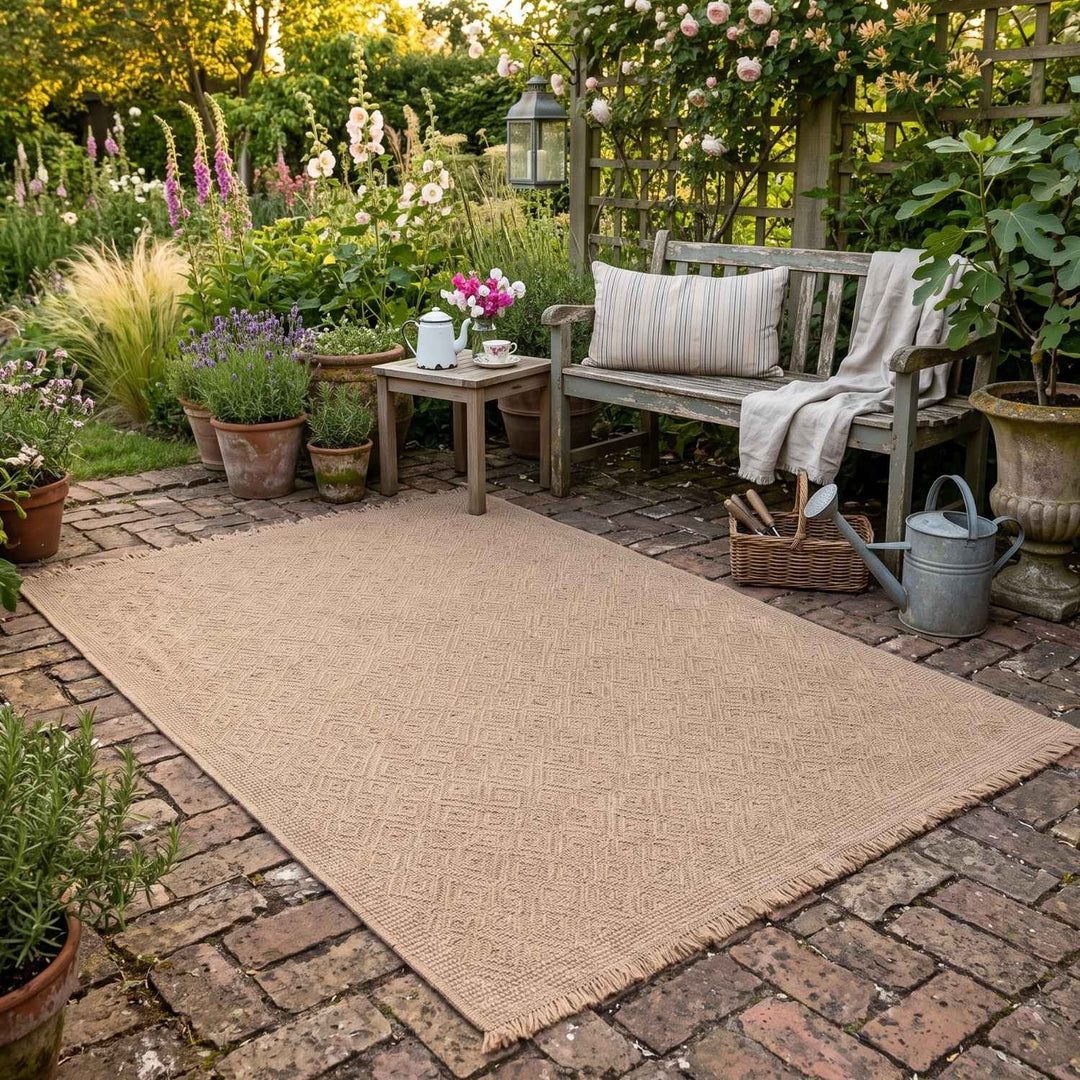 Nature Beige Outdoor rug s resistant to moisture and UV protected