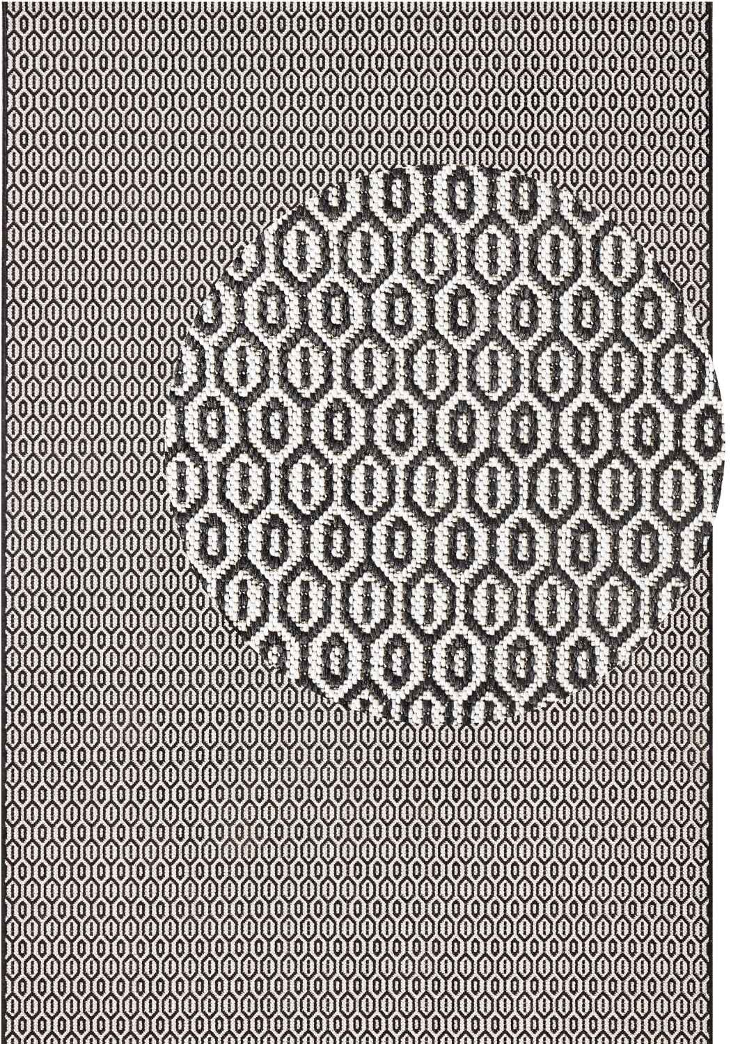 Indoor Outdoor Coin Rug Black