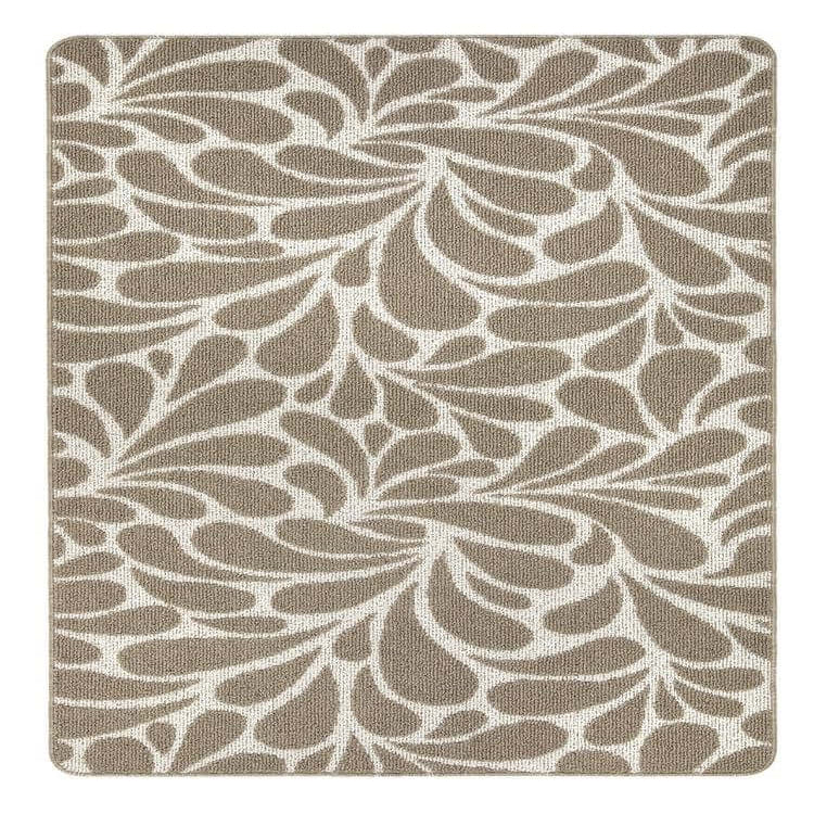 The Rugs Washable Geometric Mats in Cream & Brown | Non-Slip