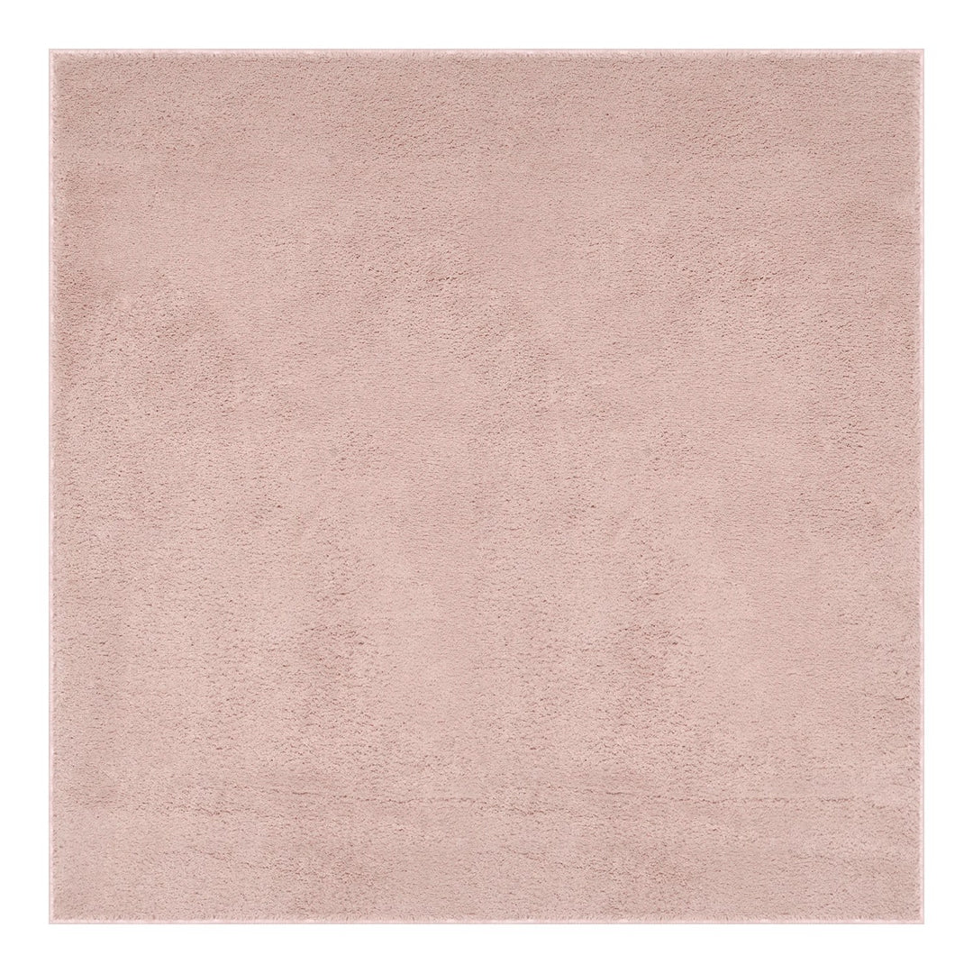 Washmellow pink square washable rug, top view | The Rugs