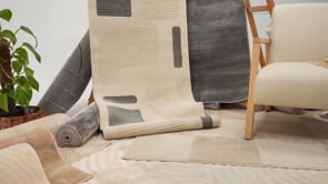 Aura Collection Rug Halo in Cream