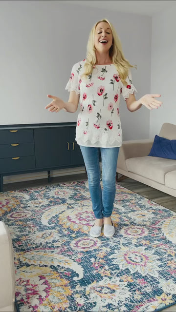 Like Liana says, when you see a “designer” rug, it doesn’t always have to be expensive. Besides their affordable prices, the way they blend the traditional vibes and contemporary c