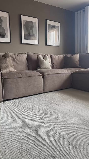 With a toddler, a baby on the way and a partner who apparently can’t hold a glass of orange juice, this rug has one job: survive real life. And it has. The Cream Striped Carmel rug