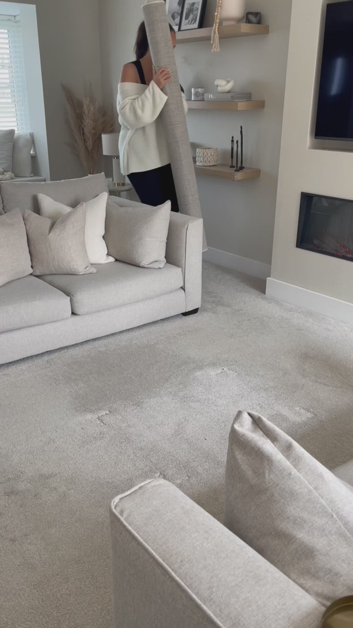Living Room Rugs - Montana Solid Design in Cream & Grey