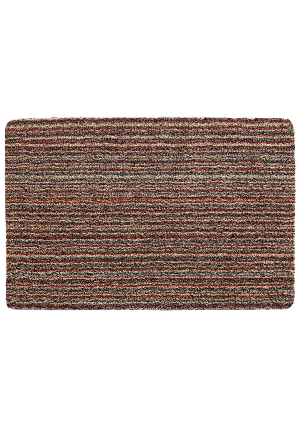 Eco-Friendly Candy Stripe Mat – Red & Brown