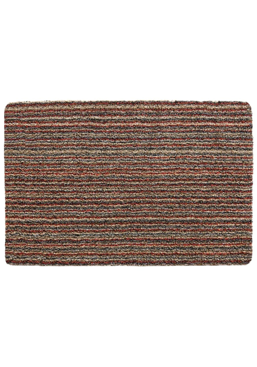 Eco-Friendly Candy Stripe Mat – Red & Brown