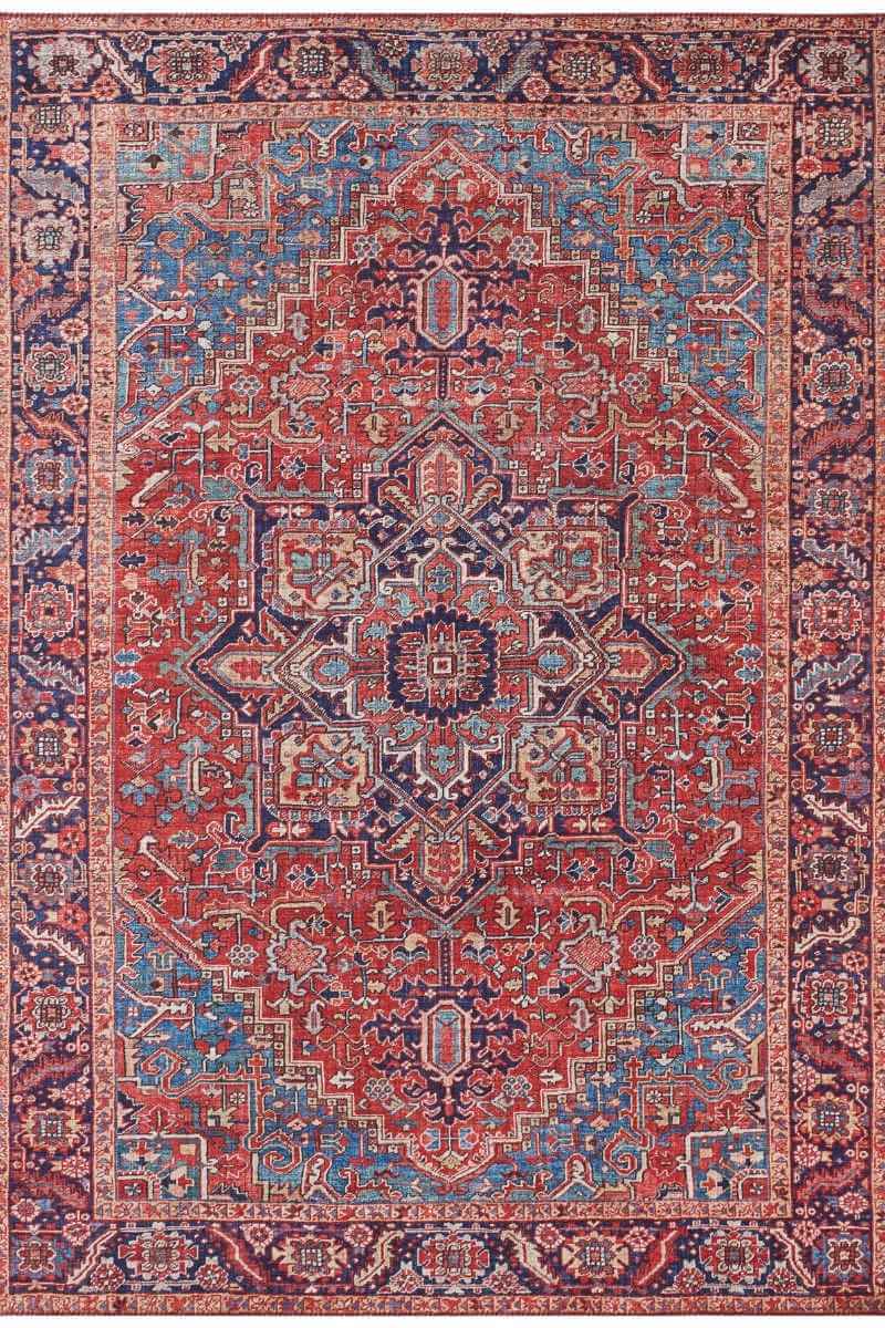 The Rugs Oriental Amata Rug - Vintage Red Medallion Design