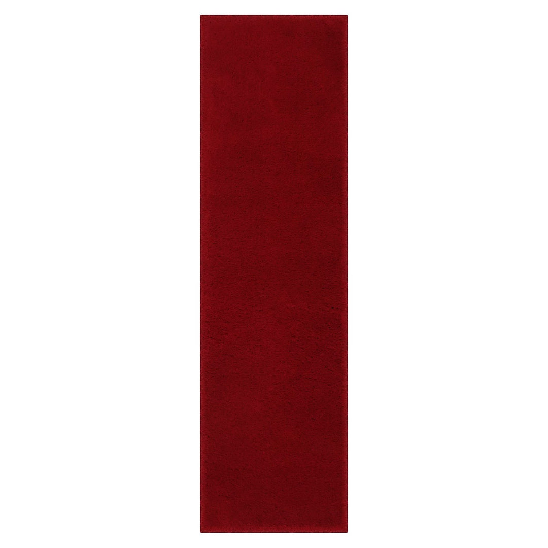 Washmellow red washable runner, top view of the 80x280 runner | The Rugs