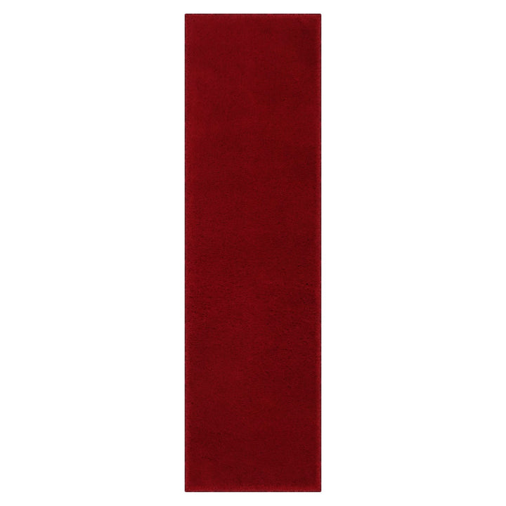 Washmellow red washable runner, top view of the 80x280 runner | The Rugs
