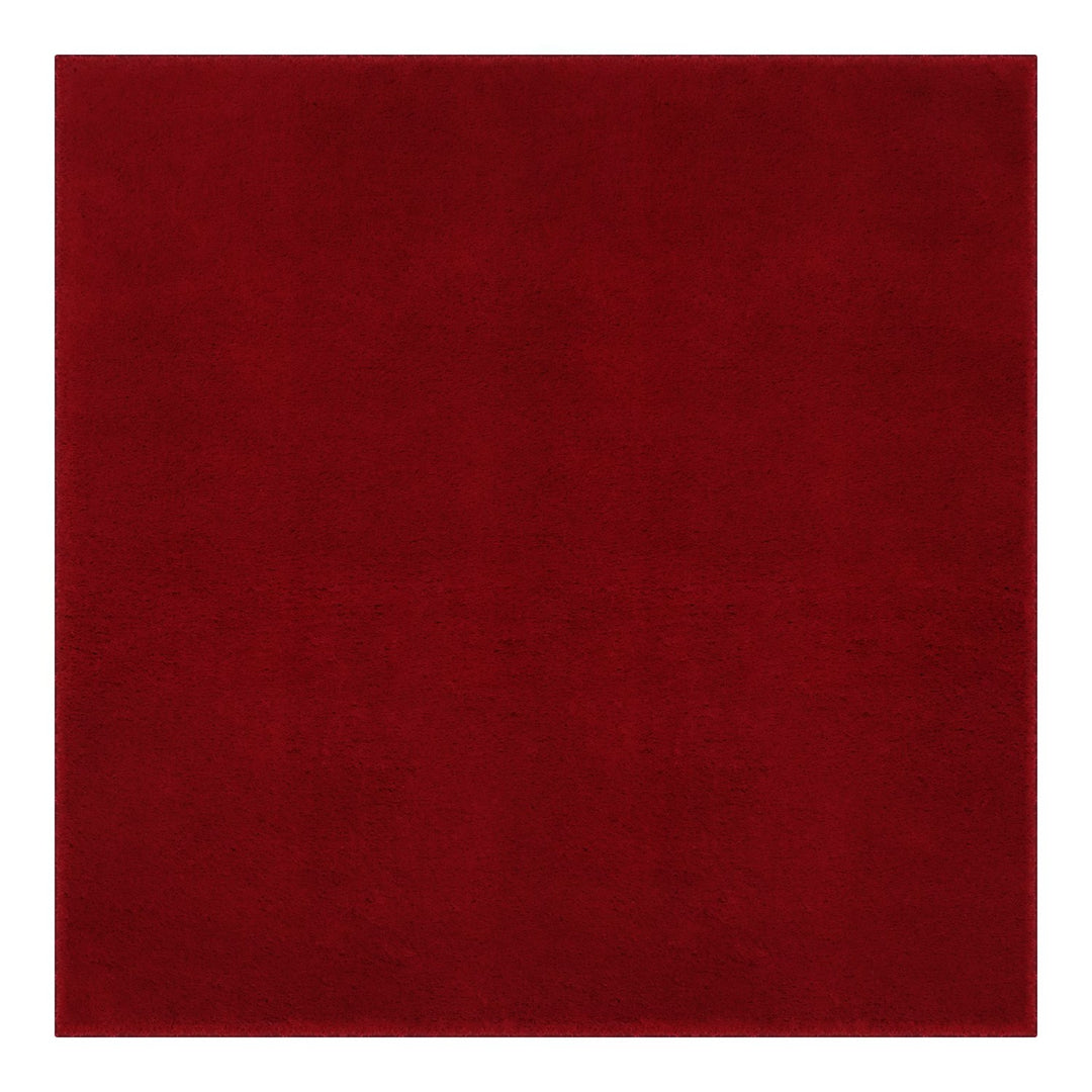 Washmellow red square washable rug, top view | The Rugs
