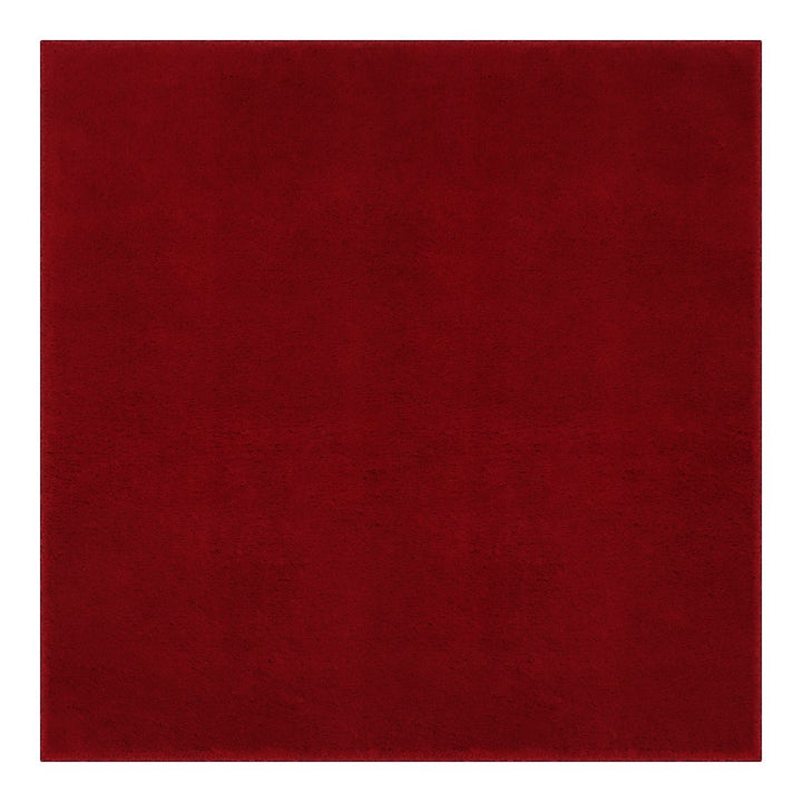 Washmellow red square washable rug, top view | The Rugs