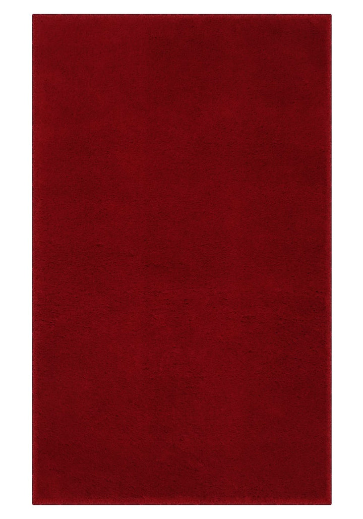 Washmellow red washable rug, top view of the full rectangle rug | The Rugs