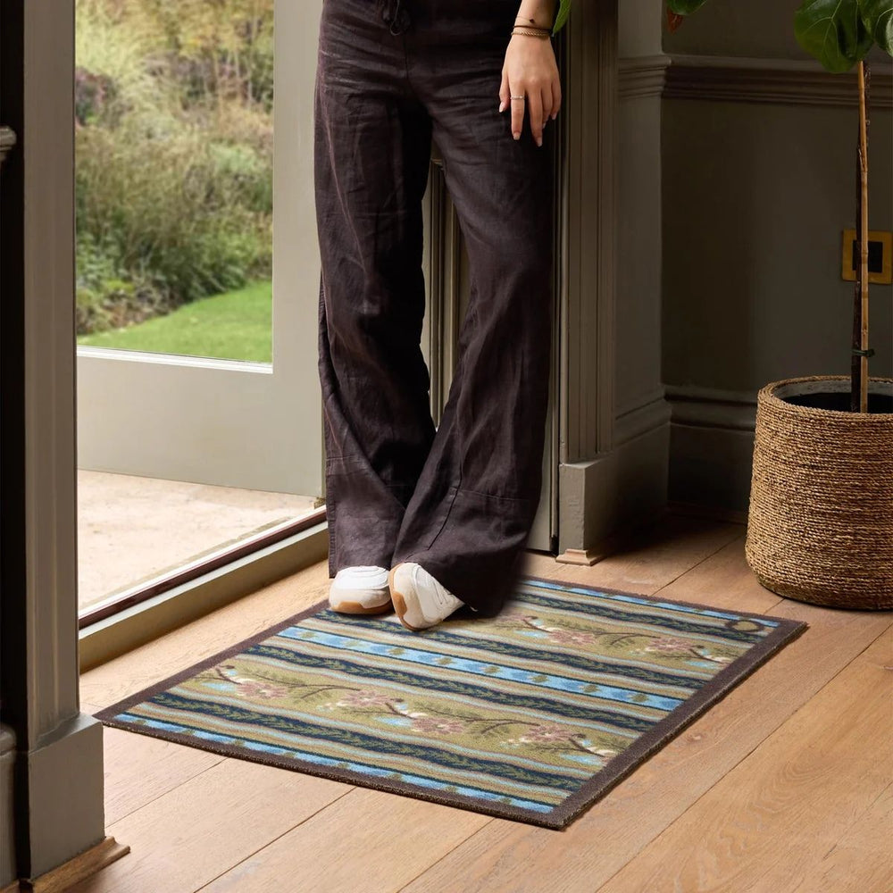 Eco-Friendly Nature Floral Mat – 65 x 85 cm washable, non-slip | THE RUGS