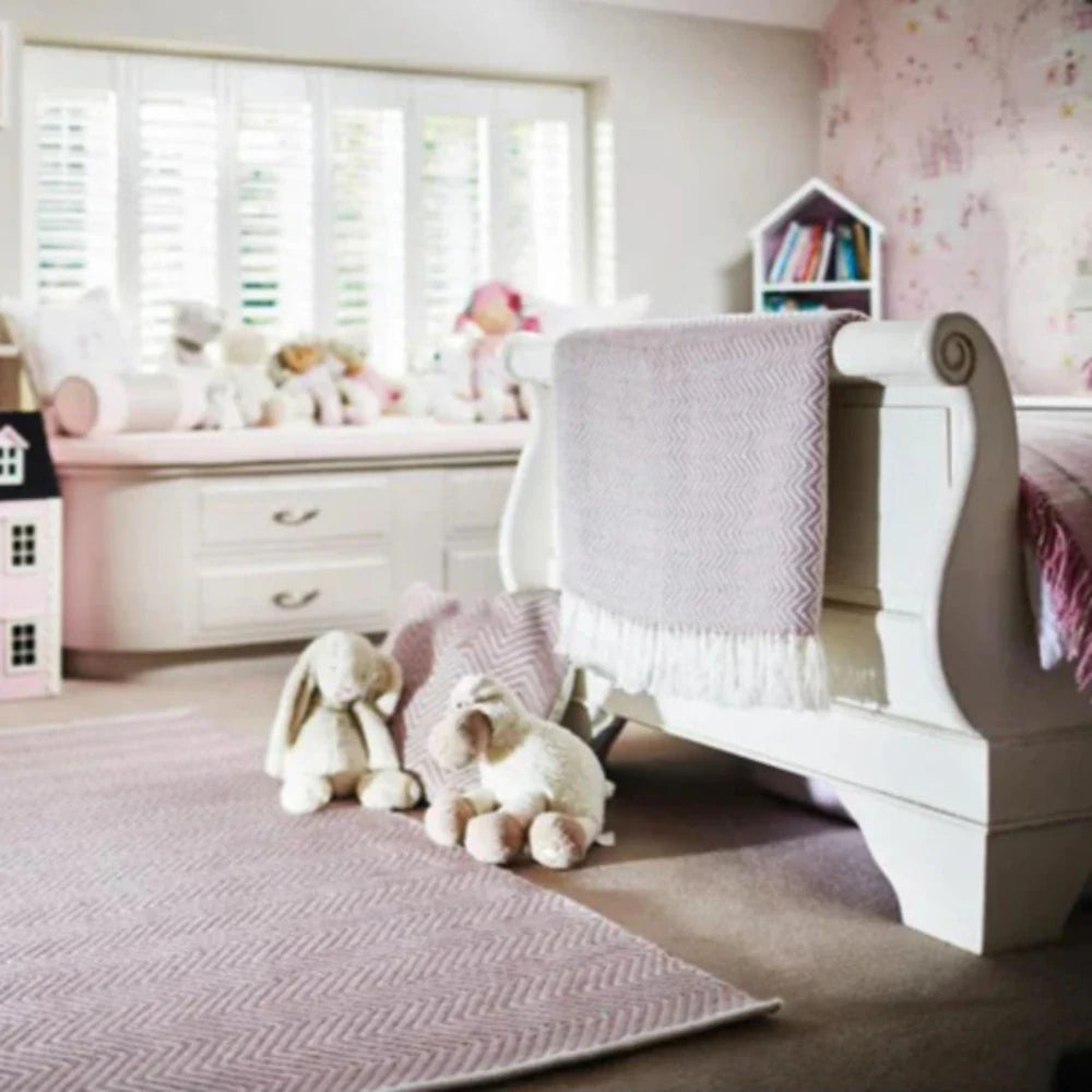 Herringbone Design Woven Throw | Sustainable | The Rugs