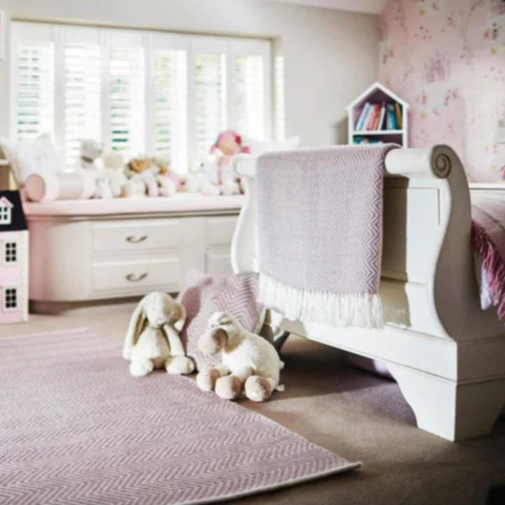 Herringbone Design Woven Throw | Sustainable | The Rugs