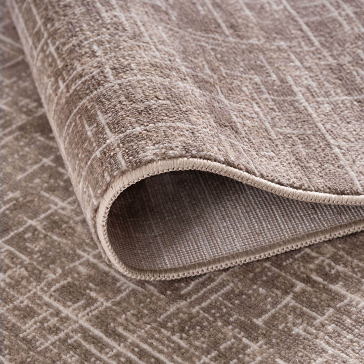 Rustic Beige Scandi Design Rug, water resistant, stain resistant, eco-friendly rug.