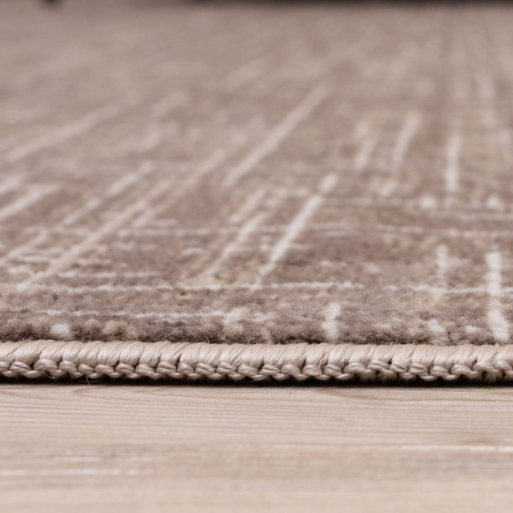 Rustic Beige Scandi Design Rug, water resistant, stain resistant, eco-friendly rug.