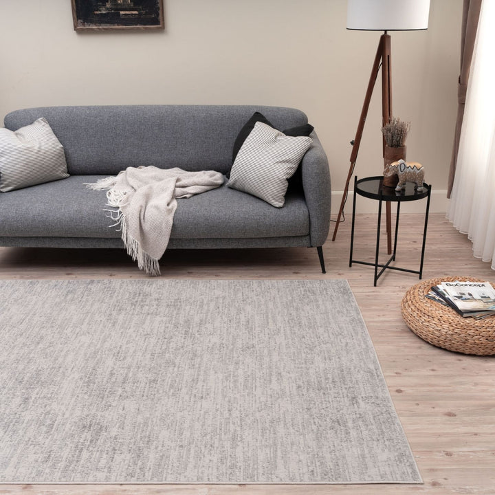 Rustic Cream Scandi Design Rug, easy care, water-resistant, pet friendly rug.