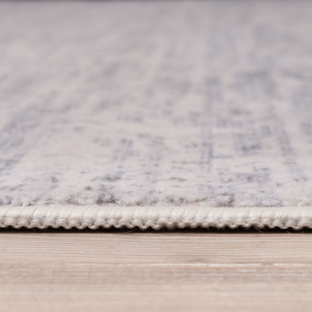 Rustic Cream Scandi Design Rug, easy care, water-resistant, pet friendly rug.