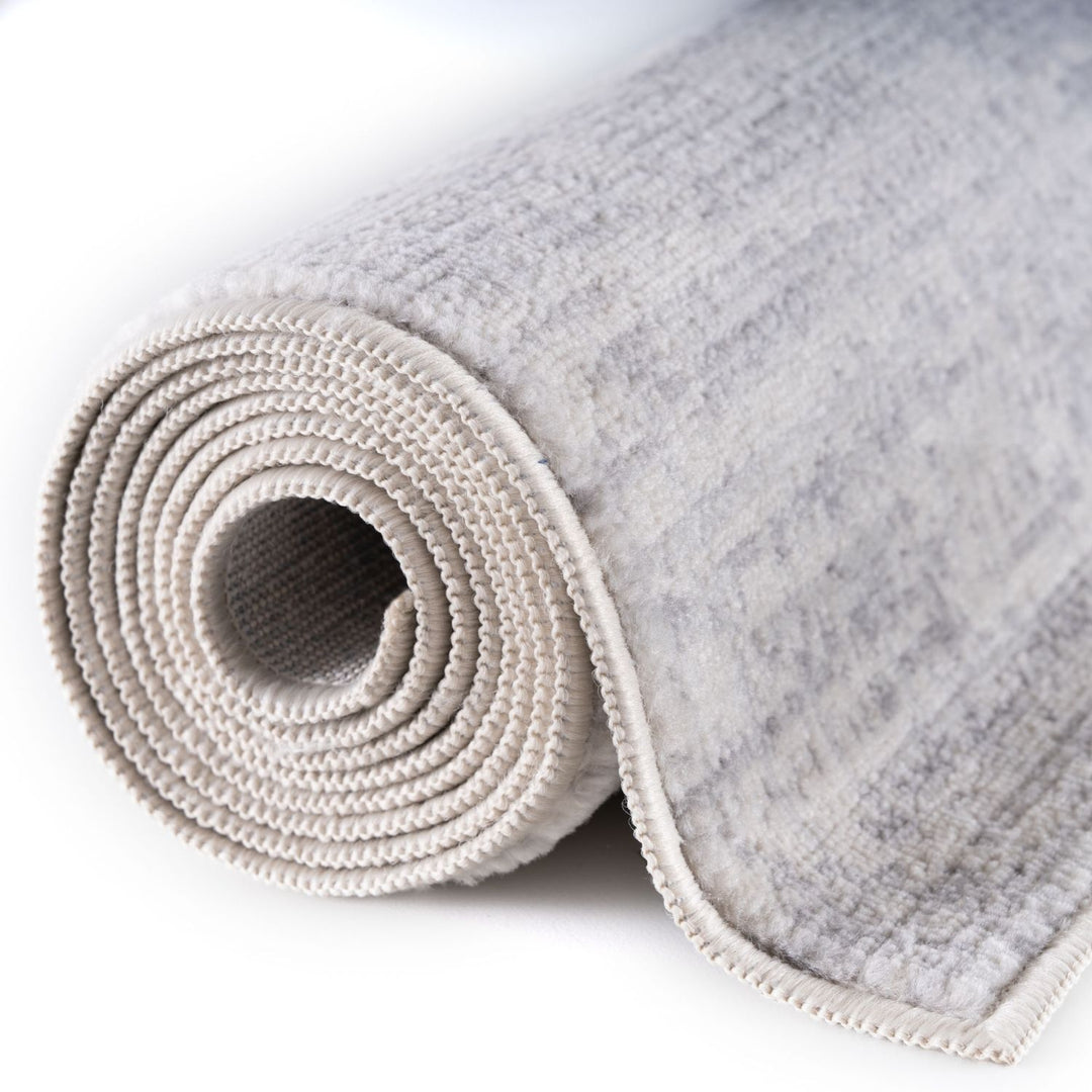 Rustic Cream Scandi Design Rug, easy care, water-resistant, pet friendly rug.